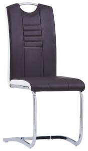 VidaXL Konzolne blagovaonske stolice od umjetne kože 4 kom smeđe