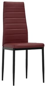 VidaXL Blagovaonske stolice od umjetne kože 4 kom bordo crvene