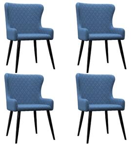 VidaXL Blagovaonske stolice od tkanine 4 kom plave