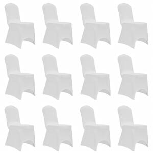 VidaXL Navlake za stolice rastezljive bijele 12 kom