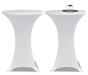 VidaXL Navlaka za stol za stajanje Ø 60 cm bijela rastezljiva 4 kom