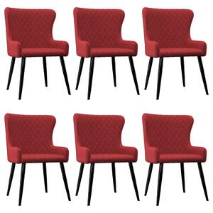 VidaXL Blagovaonske stolice od tkanine 6 kom boja burgundca