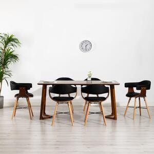 VidaXL Blagovaonske stolice od umjetne kože i drva 6 kom crne
