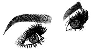 Tapeta minimalističke ženske oči