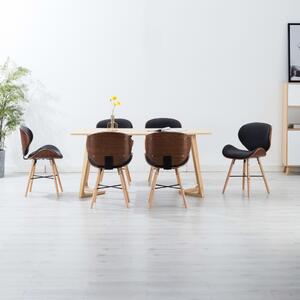 VidaXL Blagovaonske stolice od tkanine i savijenog drva 6 kom tamnosive