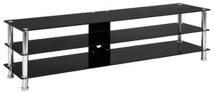 VidaXL TV stalak od kaljenog stakla crni 150 x 40 x 40 cm