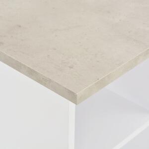VidaXL Barski stol bijeli i boja betona 60 x 60 x 110 cm