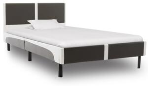 VidaXL Okvir za krevet od umjetne kože sivo-bijeli 90 x 200 cm
