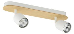 Reflektorska svjetiljka TOP WOOD 2xGU10/10W/230V bijela/drvo
