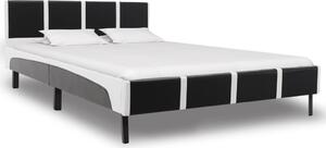 VidaXL Okvir za krevet od umjetne kože crno-bijeli 140 x 200 cm