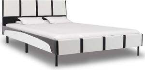VidaXL Okvir za krevet od umjetne kože bijelo-crni 140 x 200 cm