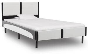 VidaXL Okvir za krevet od umjetne kože bijelo-crni 90 x 200 cm