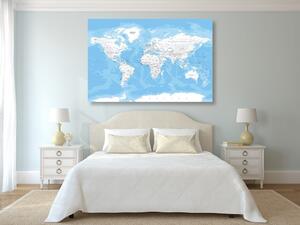 Slika na plutu stilski zemljovid svijeta