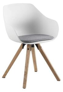 Set s 2 bijele blagavaonske stolice s nogama od drveta kaučukovca Actona Tina