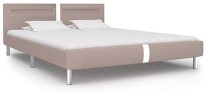VidaXL Okvir za krevet od umjetne kože LED boja cappuccina 160x200 cm