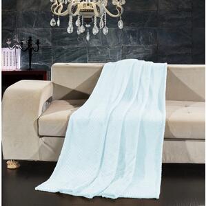 Svjetloplava deka od mikrovlakana DecoKing Henry, 70 x 150 cm