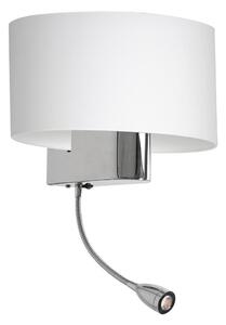LED Zidna lampa CASINO 1xE27/60W/230V + LED/1W/230V bijela