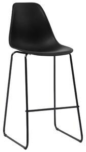 VidaXL Barske stolice 2 kom crne plastične