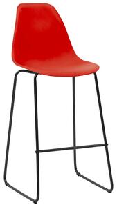 VidaXL Barske stolice 4 kom crvene plastične