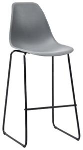 VidaXL Barske stolice 2 kom sive plastične