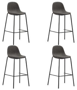 VidaXL Barske stolice od tkanine 4 kom tamnosive