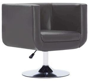 VidaXL Okretna fotelja od umjetne kože siva