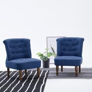 VidaXL Francuska stolica od tkanine plava