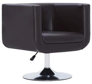 VidaXL Okretna fotelja od umjetne kože smeđa