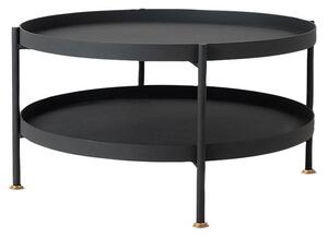 Crni stolić CustomForm Hanna, ⌀ 60 cm