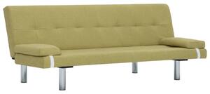 VidaXL 282188 Sofa Bed with Two Pillows Green Polyester