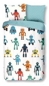 Dječja pamučna posteljina Good Morning Robots, 140 x 220 cm