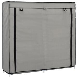 VidaXL 282434 Shoe Cabinet with Cover Grey 115x28x110 cm Fabric