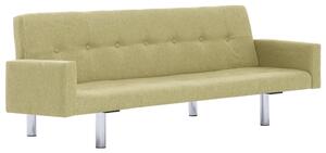 VidaXL 282222 Sofa Bed with Armrest Green Polyester