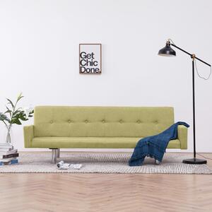 VidaXL 282222 Sofa Bed with Armrest Green Polyester