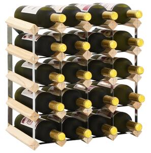 VidaXL Stalak za vino za 20 boca od masivne borovine