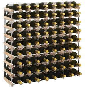 VidaXL Stalak za vino za 72 boce od masivne borovine