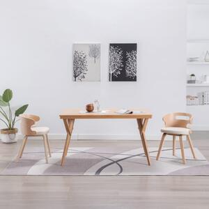 VidaXL Blagovaonske stolice od savijenog drva i umjetne kože 2 kom krem