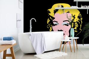 Tapeta pop art Marilyn Monroe na crnoj pozadini