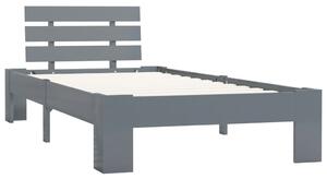 VidaXL Okvir za krevet od masivne borovine sivi 100 x 200 cm