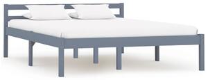 VidaXL Okvir za krevet od masivne borovine sivi 120 x 200 cm