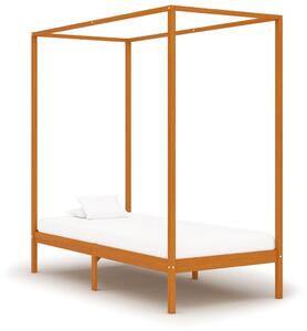 VidaXL Okvir za krevet s baldahinom od borovine boja meda 100 x 200 cm