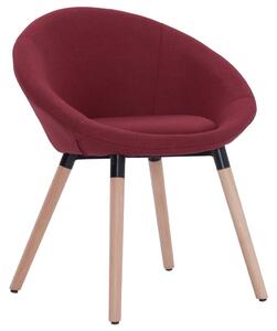 VidaXL Blagovaonska stolica od tkanine crvena boja vina