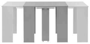 VidaXL Produživi blagovaonski stol visoki sjaj sivi 175 x 90 x 75 cm