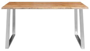 VidaXL Blagovaonski stol 160 x 80 x 75 cm od bagremovog drva i čelika