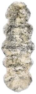 VidaXL Tepih od ovčje kože 60 x 180 cm tamnosivi prošarani