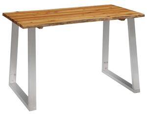 VidaXL Blagovaonski stol 120 x 65 x 75 cm od bagremovog drva i čelika