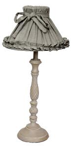 Siva stolna lampa Antic Line Romance, visina 78 cm