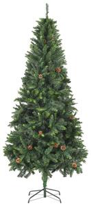 VidaXL Umjetno božićno drvce sa šiškama zeleno 210 cm