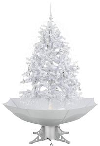 VidaXL Božićno drvce koje sniježi sa stalkom bijelo 140 cm