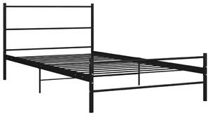 VidaXL Okvir za krevet crni metalni 100 x 200 cm